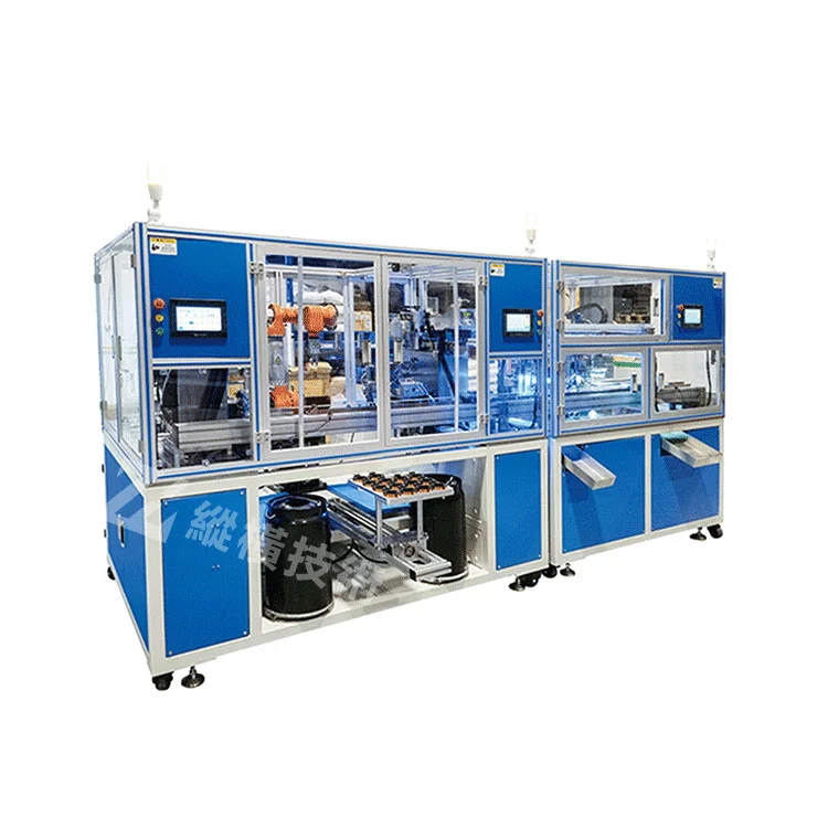 Robotarm utfodring av slingrande CCD -detekteringsmotstånd Svetsning Test Swing Plate Automatisk produktionslinje